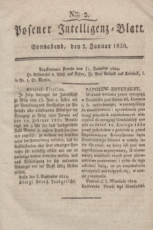 Posener Intelligenz-Blatt. 1830, Nro. 2 (2 Januar)