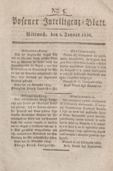Posener Intelligenz-Blatt. 1830, Nro. 5 (6 Januar)