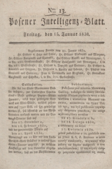 Posener Intelligenz-Blatt. 1830, Nro. 13 (15 Januar)