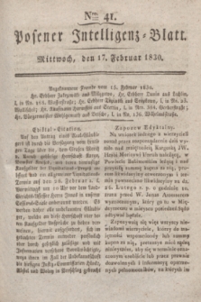 Posener Intelligenz-Blatt. 1830, Nro. 41 (17 Februar)