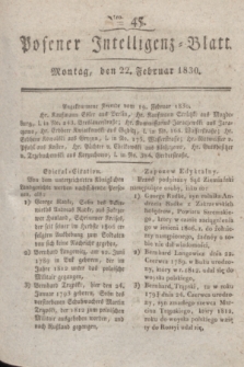 Posener Intelligenz-Blatt. 1830, Nro. 45 (22 Februar) + dod.