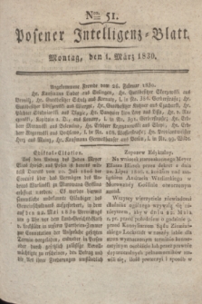 Posener Intelligenz-Blatt. 1830, Nro. 51 (1 März) + dod.
