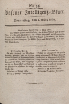 Posener Intelligenz-Blatt. 1830, Nro. 54 (4 März)