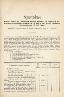 [Kadencja II, sesja II, al. 62] Alegata do Sprawozdań Stenograficznych z Drugiej Sesji Drugiego Peryodu Sejmu Galicyjskiego z roku 1868. Alegat 62