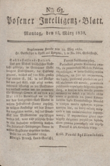 Posener Intelligenz-Blatt. 1830, Nro. 63 (15 März)