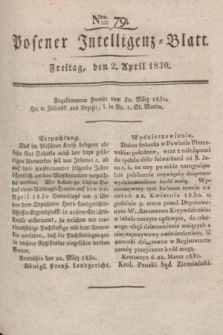 Posener Intelligenz-Blatt. 1830, Nro. 79 (2 April)