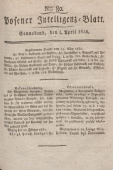 Posener Intelligenz-Blatt. 1830, Nro. 80 (3 April) + dod.