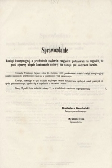 [Kadencja II, sesja II, al. 65] Alegata do Sprawozdań Stenograficznych z Drugiej Sesji Drugiego Peryodu Sejmu Galicyjskiego z roku 1868. Alegat 65