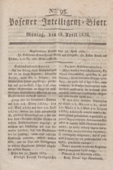 Posener Intelligenz-Blatt. 1830, Nro. 93 (19 April) + dod.