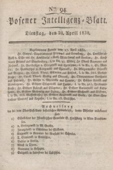 Posener Intelligenz-Blatt. 1830, Nro. 94 (20 April) + dod.