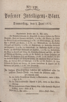 Posener Intelligenz-Blatt. 1831, Nro. 131 (2 Juni)