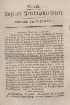 Posener Intelligenz-Blatt. 1831, Nro. 148 (22 Juni) + dod.
