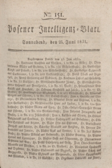Posener Intelligenz-Blatt. 1831, Nro. 151 (25 Juni)