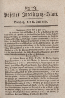 Posener Intelligenz-Blatt. 1831, Nro. 165 (12 Juli)