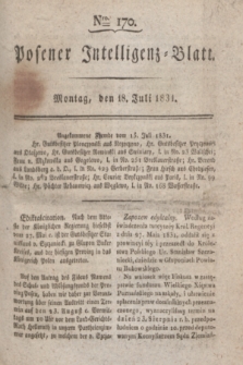 Posener Intelligenz-Blatt. 1831, Nro. 170 (18 Juli) + dod.