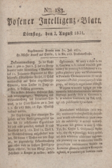 Posener Intelligenz-Blatt. 1831, Nro. 183 (2 August) + dod.