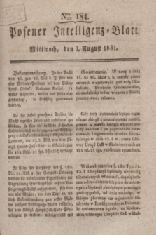 Posener Intelligenz-Blatt. 1831, Nro. 184 (3 August)