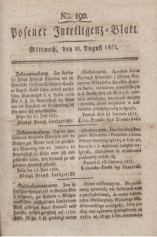 Posener Intelligenz-Blatt. 1831, Nro. 190 (10 August)