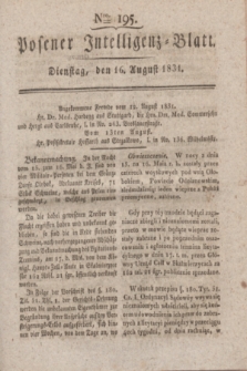 Posener Intelligenz-Blatt. 1831, Nro. 195 (16 August)
