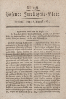 Posener Intelligenz-Blatt. 1831, Nro. 198 (19 August)