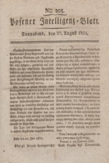 Posener Intelligenz-Blatt. 1831, Nro. 205 (27 August)