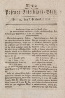 Posener Intelligenz-Blatt. 1831, Nro. 210 (2 September)
