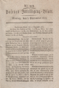 Posener Intelligenz-Blatt. 1831, Nro. 212 (5 September) + dod.