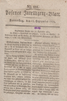 Posener Intelligenz-Blatt. 1831, Nro. 221 (15 September) + dod.