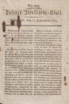 Posener Intelligenz-Blatt. 1831, Nro. 223 (17 September)