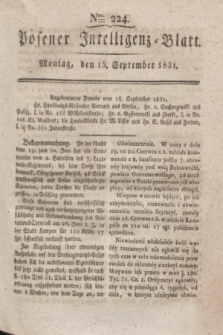 Posener Intelligenz-Blatt. 1831, Nro. 224 (19 September) + dod.