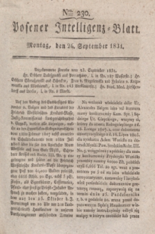 Posener Intelligenz-Blatt. 1831, Nro. 230 (26 September)