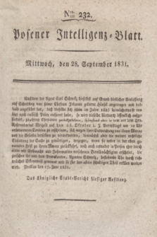 Posener Intelligenz-Blatt. 1831, Nro. 232 (28 September)