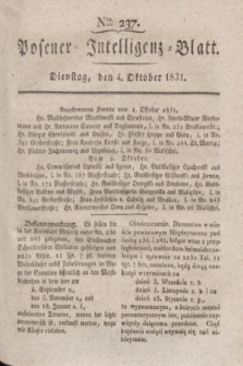 Posener Intelligenz-Blatt. 1831, Nro. 237 (4 Oktober)