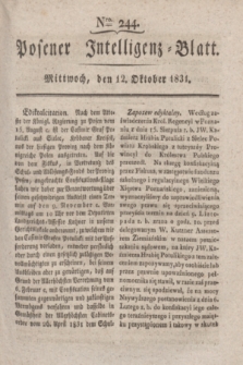 Posener Intelligenz-Blatt. 1831, Nro. 244 (12 Oktober) + dod.