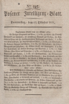 Posener Intelligenz-Blatt. 1831, Nro. 245 (13 Oktober)