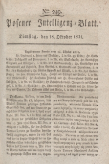 Posener Intelligenz-Blatt. 1831, Nro. 249 (18 Oktober)