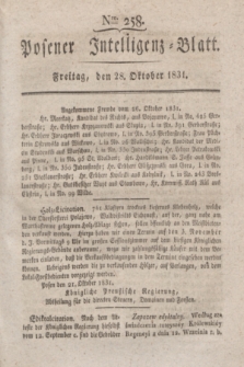 Posener Intelligenz-Blatt. 1831, Nro. 258 (28 Oktober)