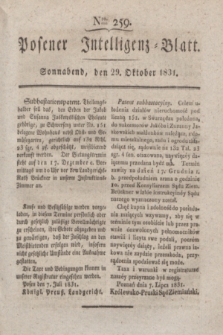Posener Intelligenz-Blatt. 1831, Nro. 259 (29 Oktober)