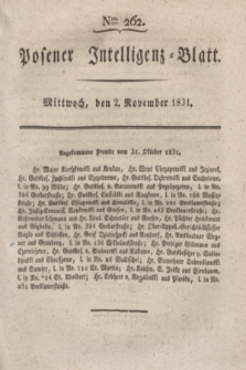 Posener Intelligenz-Blatt. 1831, Nro. 262 (2 November) + dod.