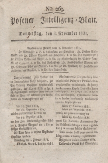 Posener Intelligenz-Blatt. 1831, Nro. 263 (3 November)