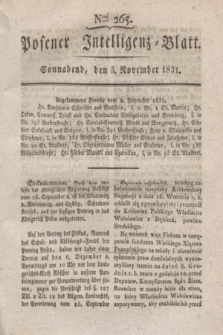 Posener Intelligenz-Blatt. 1831, Nro. 265 (5 November)