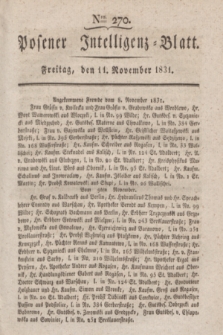 Posener Intelligenz-Blatt. 1831, Nro. 270 (11 November)