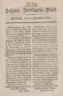 Posener Intelligenz-Blatt. 1831, Nro. 274 (16 November) + dod.