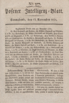 Posener Intelligenz-Blatt. 1831, Nro. 277 (19 November)