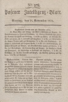 Posener Intelligenz-Blatt. 1831, Nro. 278 (21 November) + dod.