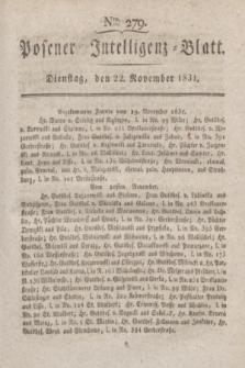 Posener Intelligenz-Blatt. 1831, Nro. 279 (22 November)