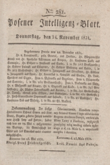 Posener Intelligenz-Blatt. 1831, Nro. 281 (24 November)