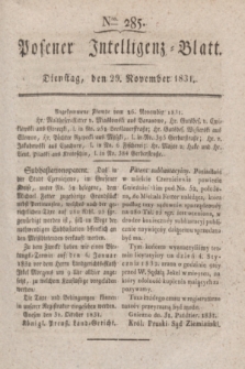 Posener Intelligenz-Blatt. 1831, Nro. 285 (29 November)