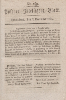 Posener Intelligenz-Blatt. 1831, Nro. 289 (3 December)