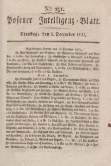 Posener Intelligenz-Blatt. 1831, Nro. 291 (6 December)